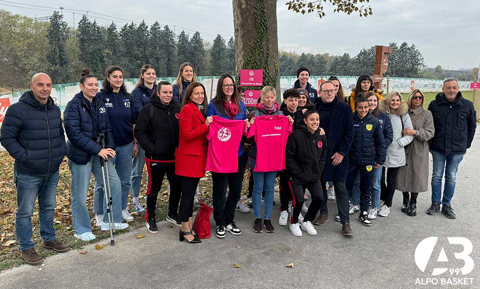 La MEP Pellegrini Alpo Basket all’inaugurazione del Percorso in Rosa.